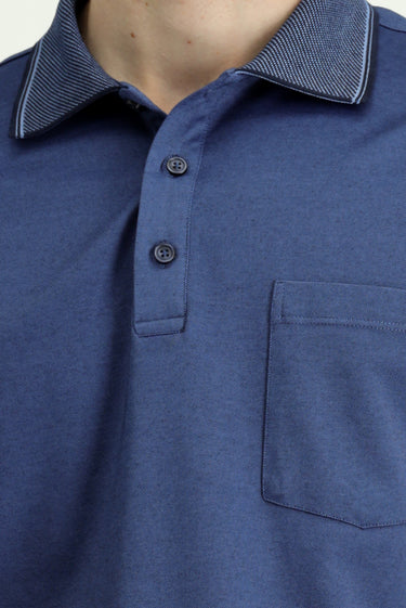 İndigo Regular Fit Pamuklu Desenli Cepli Polo Yaka Tişört