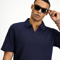 Koyu Lacivert Regular Fit Pamuklu Polo Yaka Tişört