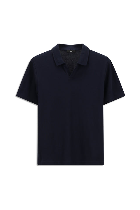 Koyu Lacivert Regular Fit Pamuklu Polo Yaka Tişört