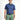 Açık Lacivert Slim Fit Dar Kesim Pamuklu Baskılı Polo Yaka Tişört