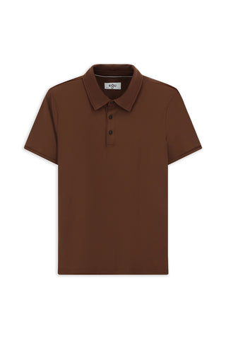 Taba Slim Fit Dar Kesim Likralı Polo Yaka Tişört