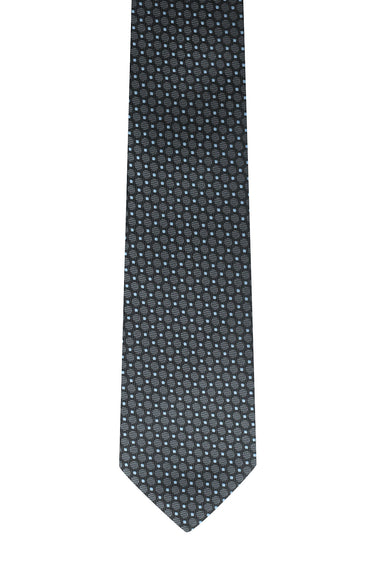 Orta Antrasit Mikro Desenli Kravat