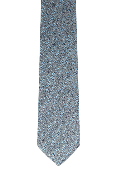 Orta Gri Mikro Desenli Kravat