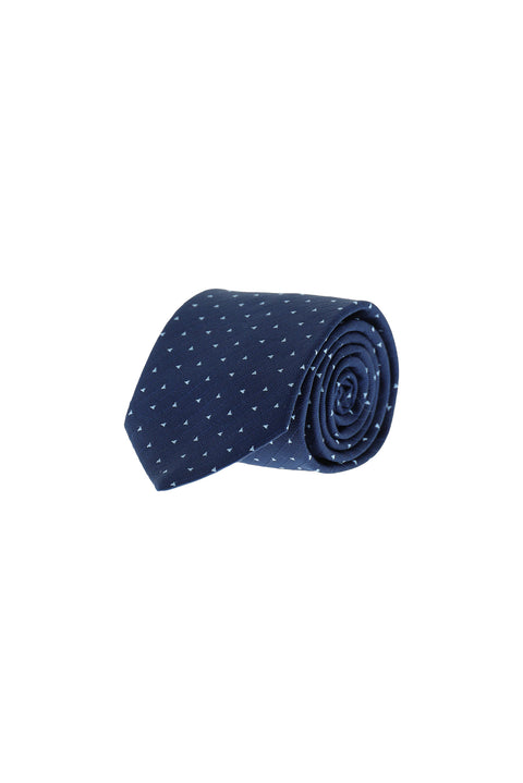 Navy Patterned Tie