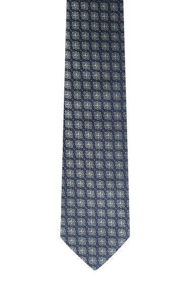 Orta Gri Çiçek Desenli Kravat