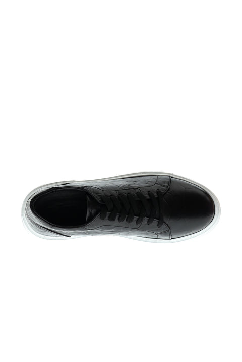 Siyah Sneaker Deri Ayakkabı