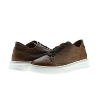 Tan Leather Sneaker Shoes