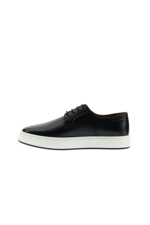 Siyah Techno-Line Sneaker Deri Ayakkabı