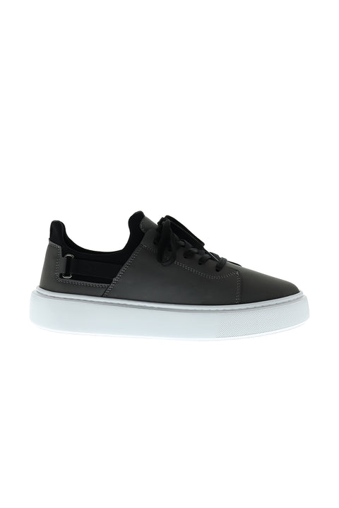 Orta Gri Techno-Line Sneaker Deri Ayakkabı