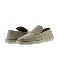 Medium Grey Suede Casual Loafer Leather Shoes