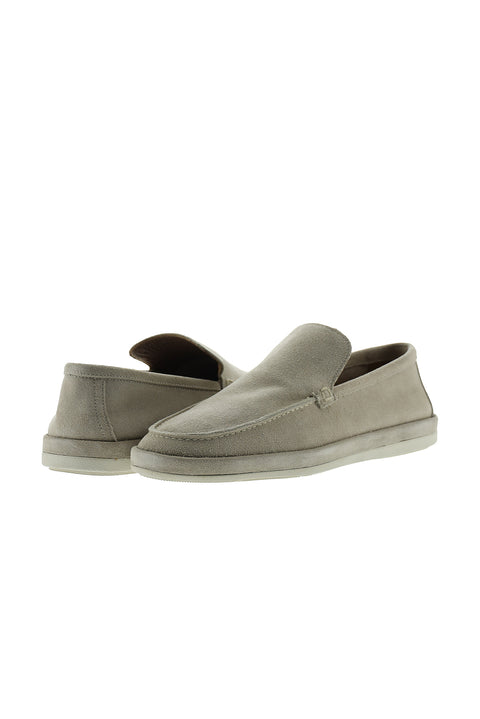 Medium Grey Suede Casual Loafer Leather Shoes