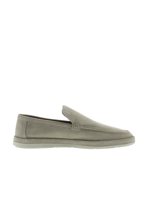 Medium Grey Suede Casual Loafer Leather Shoes