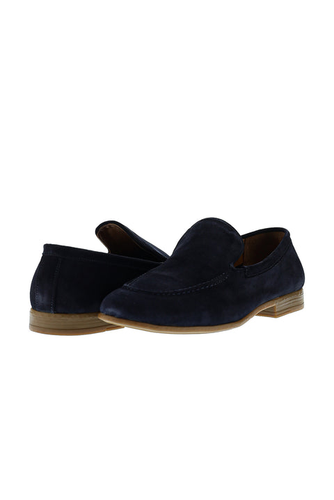 Dark Navy Casual Leather Loafer Shoes