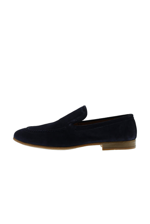 Dark Navy Casual Leather Loafer Shoes