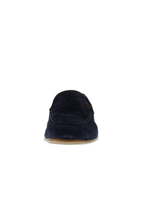 Dark Navy Casual Leather Loafer Shoes