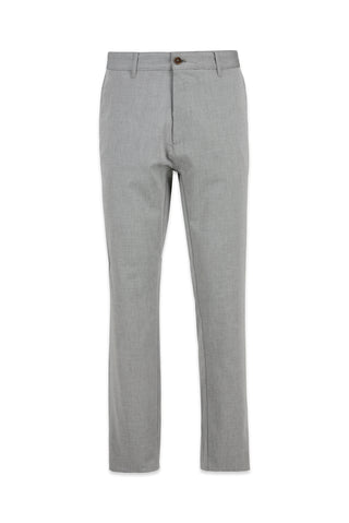 Orta Gri Relaxed Fit Rahat Kesim Yan Cepli Pamuklu Desenli Kanvas / Chino Pantolon