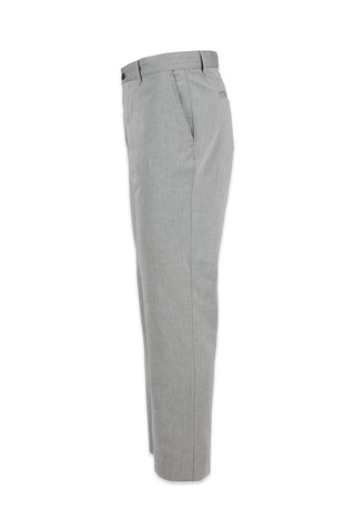 Orta Gri Relaxed Fit Rahat Kesim Yan Cepli Pamuklu Desenli Kanvas / Chino Pantolon