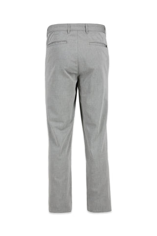 Orta Gri Relaxed Fit Rahat Kesim Yan Cepli Pamuklu Desenli Kanvas / Chino Pantolon