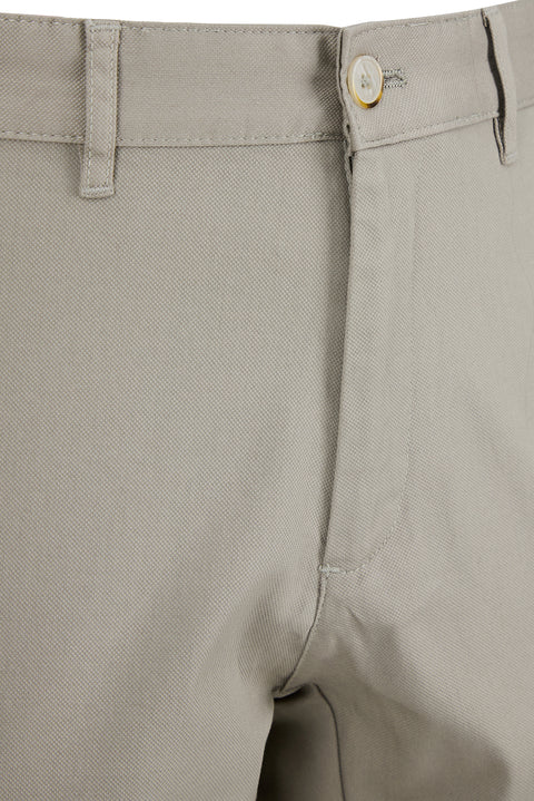 Orta Gri Regular Fit Standart Kesim Desenli Yan Cepli Likralı Kanvas / Chino Pantolon