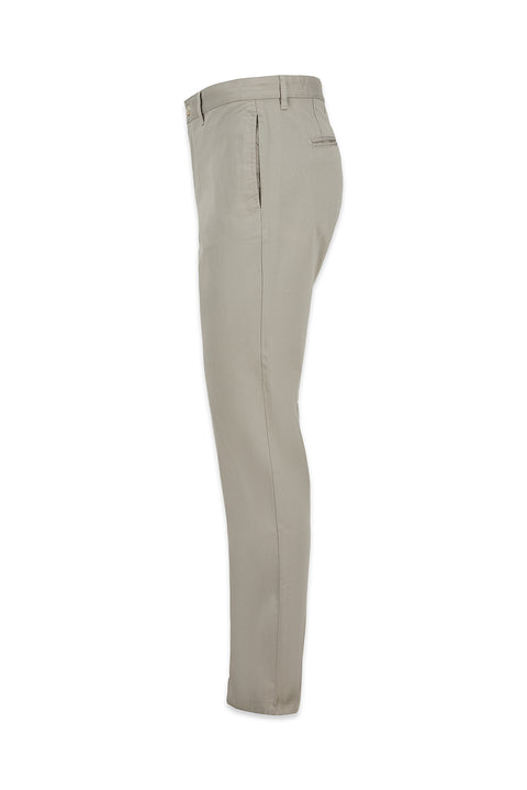 Orta Gri Regular Fit Standart Kesim Desenli Yan Cepli Likralı Kanvas / Chino Pantolon