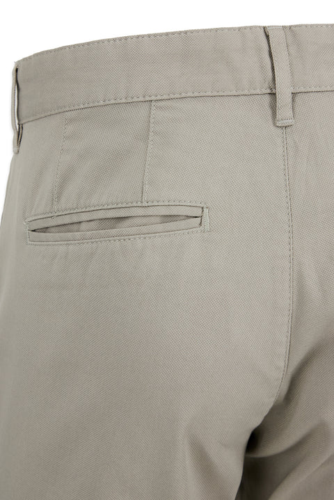 Orta Gri Regular Fit Standart Kesim Desenli Yan Cepli Likralı Kanvas / Chino Pantolon