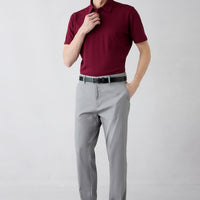 Medium Gray 4 Drop Relaxed Fit Lyocell Blend Side Pocket Canvas / Chino Trousers