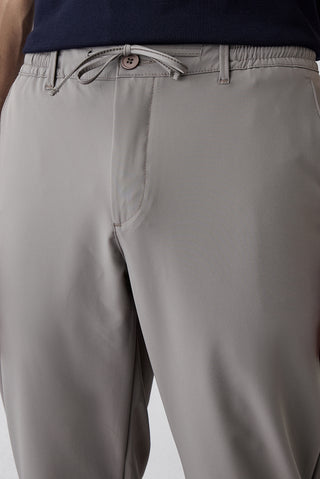Koyu Vizon Techno-Line Regular Fit Standart Kesim Çantalı Likralı Beli İpli Chino / Kanvas Pantolon