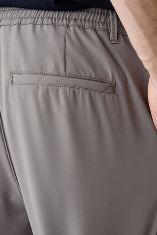 Koyu Vizon Techno-Line Regular Fit Standart Kesim Çantalı Likralı Beli İpli Chino / Kanvas Pantolon