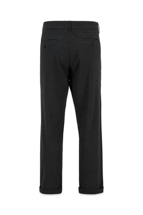 Açık Antrasit Regular Straight Fit Yan Cepli Likralı Esnek Desenli Kanvas / Chino Pantolon