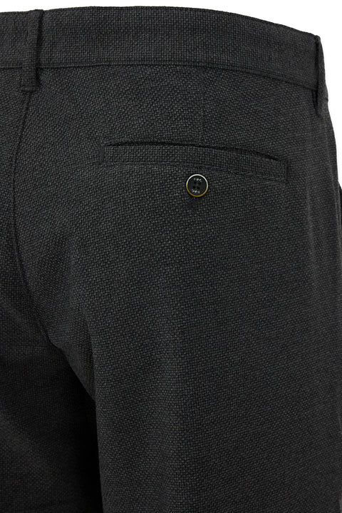 Açık Antrasit Regular Straight Fit Yan Cepli Likralı Esnek Desenli Kanvas / Chino Pantolon