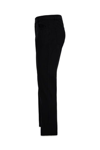 Siyah Relaxed Fit Rahat Kesim 5 Cep Likralı Kanvas / Chino Pantolon
