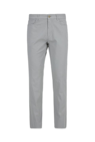 Açık Gri Relaxed Fit Rahat Kesim 5 Cep Likralı Kanvas / Chino Pantolon
