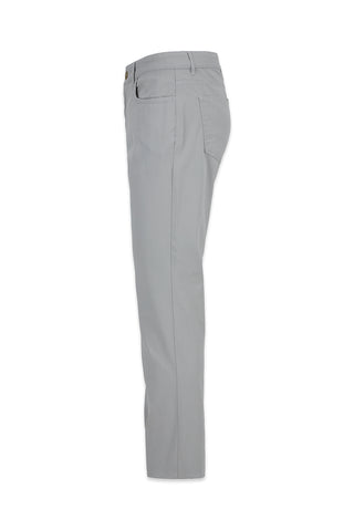 Açık Gri Relaxed Fit Rahat Kesim 5 Cep Likralı Kanvas / Chino Pantolon