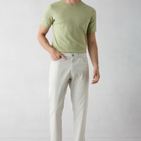Stone Relaxed Fit 5-Pocket Stretch Canvas / Chino Trousers