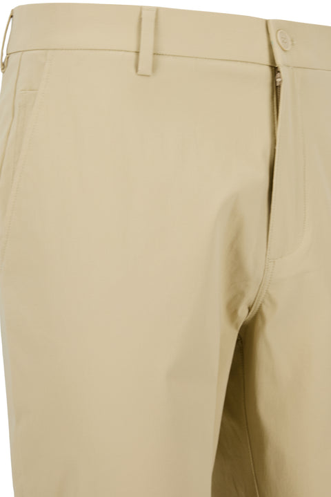 Orta Bej Regular Fit Standart Kesim Likralı Kanvas / Chino Pantolon