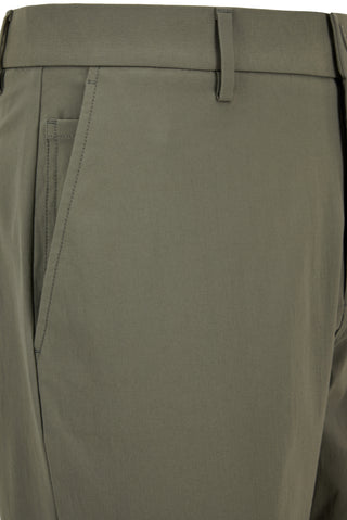 Orta Haki Regular Fit Standart Kesim Likralı Kanvas / Chino Pantolon