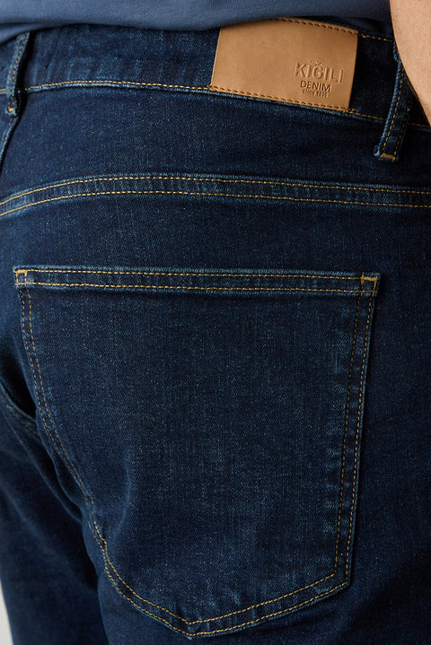 İndigo Slim Fit Dar Kesim 5 Cep Denim Pantolon