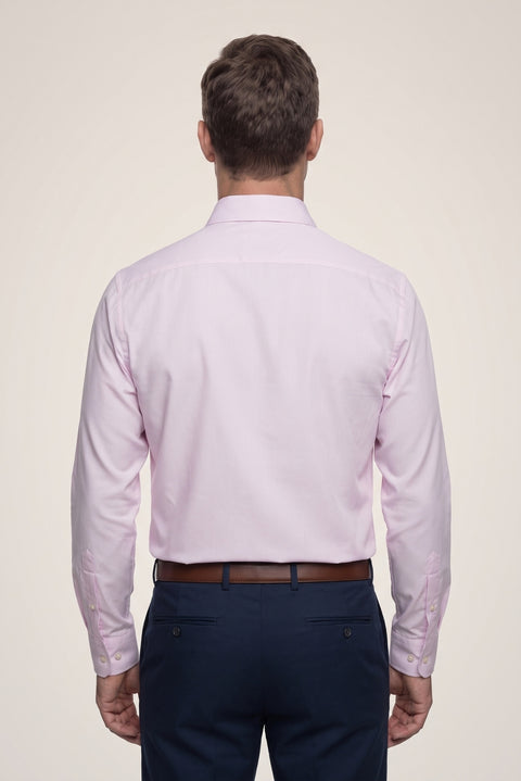 Toz Pembe Uzun Kol Regular Fit Non Iron Ütü Gerektirmeyen Klasik Pamuklu Gömlek