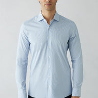 Mavi Techno-Line Long Sleeve Slim Fit Striped Cotton Shirt