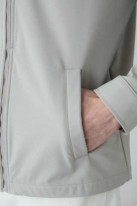 Stone Baby Collar Zippered Pocketed Seasonal Jacket