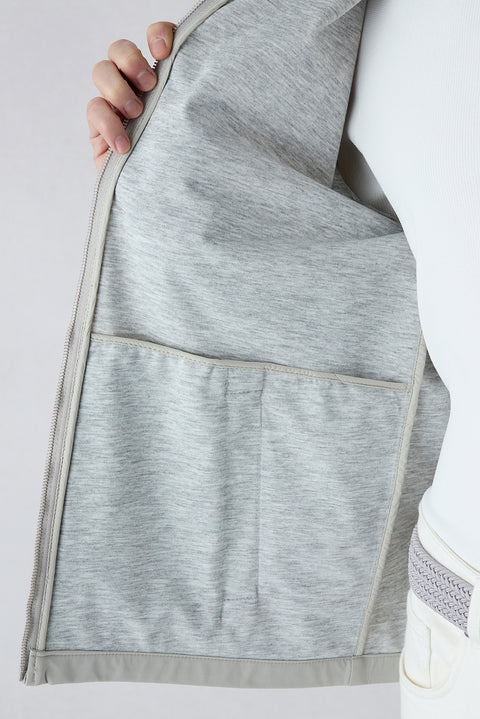Stone Baby Collar Zippered Pocketed Seasonal Jacket