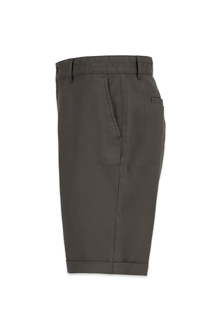 Orta Füme Regular Fit Standart Kesim Lyocell Karışımlı Yan Cepli Bermuda Şort