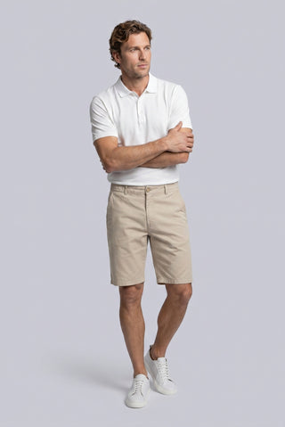 Taş Regular Fit Standart Kesim Çizgili Beli Lastikli Cepli Bermuda Şort