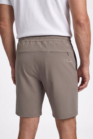 Orta Vizon Techno-Line Regular Fit Çıtçıtlı Beli Lastikli Örme Esnek Sweat Şort