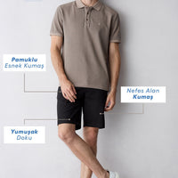 Black Regular Fit Standard Cut Side Pocket Cotton Bermuda Shorts