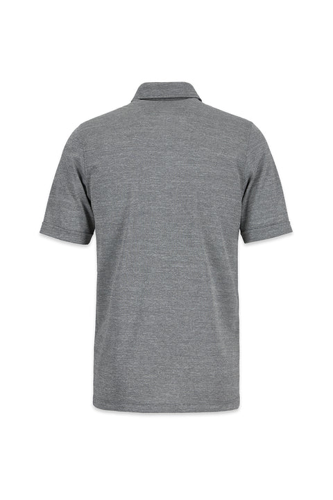 Açık Gri Polo Yaka Regular Fit Cepli Tişört