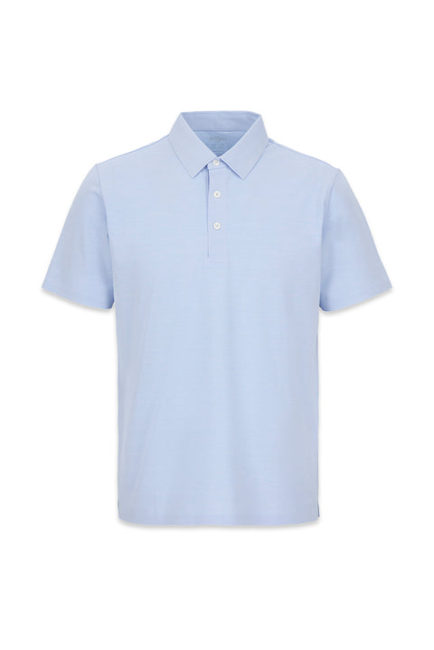 Mavi Polo Yaka Regular Fit İpek Karışımlı Dikişsiz Tişört