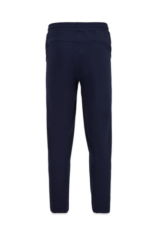 Orta Lacivert Regular Fit Likralı Düz Beli Bağcıklı Lastikli Sweatpant