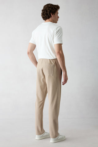 Açık Bej Beli Lastikli İpli Cepli Likralı Sweatpant / Eşofman Altı