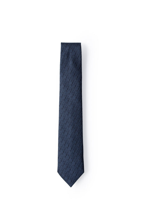 Dark Navy Patterned Tie